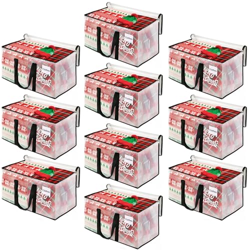 BlissTotes Clear Moving Bags Heavy Duty, 93L Extra Large Storage Bags with Zipper & Reinforced Handles, Waterproof PP Moving Totes for Clothes, Bedding, Comforters, Space Saving Storage (8 Pack) - size: 93L