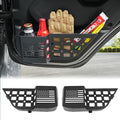 MAIKER Metal Rear Door Storage Box Compatible with 2018-2025 Jeep Wrangler JL JLU 4XE & 2020-2025 Gladiator JT, Insert Organizer Box Pockets for Replace Sagging Nets, 2PCS(Black) - size: JL/JT Rear