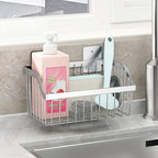 SUS304 Stainless Steel Hanging Storage Baskets Organizer Wall Mount, Metal Wire Storage Bin Rack for Kitchen Bathroom Shower Spice Shelf,L 9.84 Inch - size: 9.8Inch 1PCS