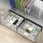 Simple Houseware Drawer Organizer Tray with 9 Adjustable Compartments, White - color: White, size: 1 Pack
