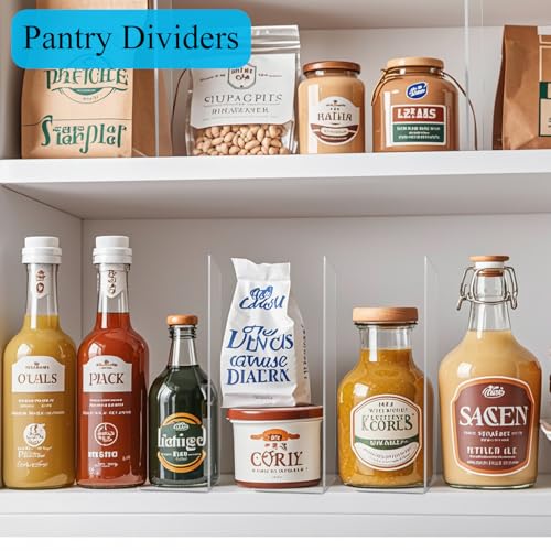 Shelf Dividers for Closet Organization: 10" Tall x 12" Deep Acrylic Closet Shelf Dividers for Clothes Sweater Purse - Clear Organizers and Storage Separators for Home Space Saver Enthusiasts - size: 10"Tall x 12"Deep