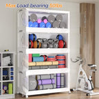 240QT Extra Large Stackable Storage Bins with Lid & Wheels & Doors, 60Gal Foldable Collapsible Closet Organizers, Plastic Cabinet Box Container Drawer for Home Kitchen Bedroom, 4Pack White - size: 60QT, style: 4Pack
