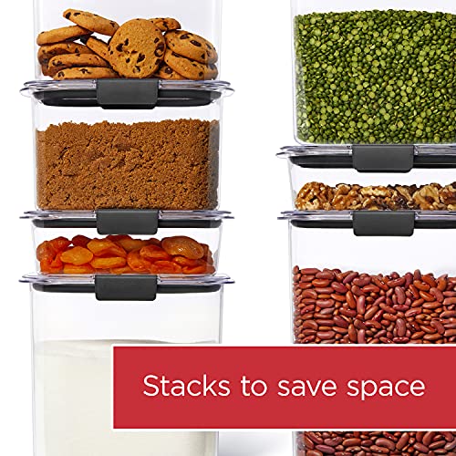 Rubbermaid Brilliance Pantry Food Storage Containers, Set of 4 (8 Pieces), BPA-Free, Clear, Airtight - size: Set of 4 Small (8-Piece)