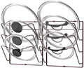 Simple Houseware Cabinet Door/Wall Mount Pot Lid Organizer Rack, Bronze - 2 Pack - color: Bronze