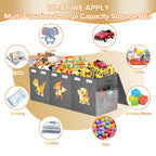 Extra Large Toy Box Chest, Collapsible Sturdy Toy Storage Organizer Boxes Bins Baskets Dinosaur Kids Toy Chest Bin with Lids for Boys Girls Living Room Playroom Bedroom Nursery 41"x14"x16" Gray - color: Grey－3