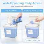 Lifewit Laundry Pods Container with Pop-up Lid, Laundry Room Organization, Dryer Sheet Holder for Washing Powder Scent Booster Beads, 2700 ml/0.72gal,2 Pcs - style: 0.72gal