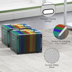 samstar 2 Pack Hanging File Organizer, Mesh File Folder Box Filing Box File Cabinet Organizer Storage Boxes, Letter Size - size: 2 Pack