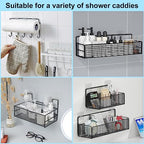 vivinin 15 Pack Shower Caddy Adhesive Replacement, Shower Shelf Adhesive No Drilling, Adhesive Hooks for Showe Caddy, Soap Holder, and Kitchen Racks