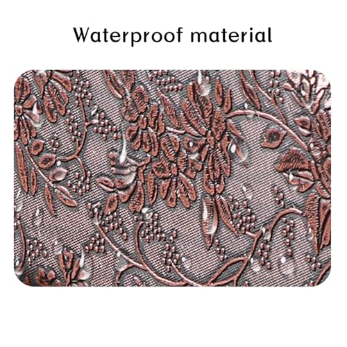 PU Leather TV Remote Control Holder, 3 Compartments Remotes Caddy for DVD, Blu-Ray, Media Player, Heater Controllers,Bedside Table Desk Organizer and Accessories Storage for Living Room Nightstand - color: Antique Embroidery