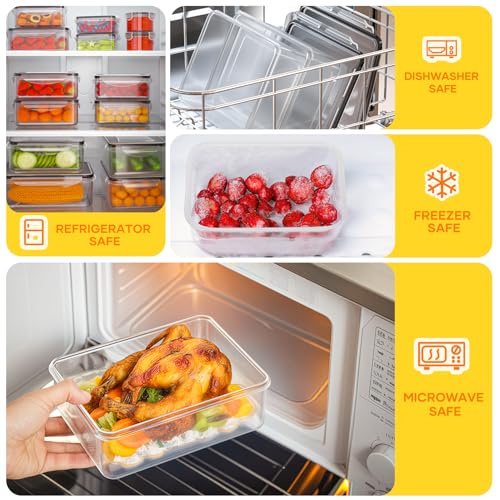 52 PCS Food Storage Containers with Lids Airtight (26 Lids & 26 Containers)- Reusable Plastic Leakproof Meal-Prep Container for Kitchen Storage Organization Microwave/Dishwasher Safe with Labels & Pen - color: 26 Pack