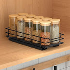 BOIVSHI Pull Out Spice Rack Organizer for Cabinet, Heavy Duty Slide Out Spice Rack Organizer for Kitchen Cabinets and Pantry, Fits Spices, Sauces, Canned Food (4.5''Wx10.5''Dx2.5''H) - size: 1 Tier,4.5''Wx10.5''Dx2.5''H