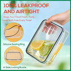 6 Pack Large Food Storage Containers with Lids (85oz/50oz/34oz) –BPA-Free Reusable Thicker Plastic Freezer Safe Storage Containers, Airtight & Leakproof Kitchen Meal Prep Containers for Food