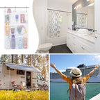 Lifewit Cruise Essentials Shower Caddy Must-Have, 7 Pockets Hanging Bathroom Organizer with Quick-Dry Mesh, Portable Shower Bag to Storage Soap, Shampoo, for RVing, Travel, Camping, White, 1 Pack - size: 17" x 25.6"