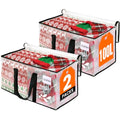 RoomHacks Clear Heavy Duty Extra Large Moving Bags, Reinforced Handle and Double Zipper Storage Bags, Packing Bags Alternative (2 Packs) - size: 100L- 2Packs