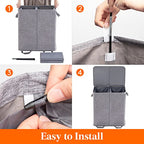 Lifewit Double Laundry Hamper with Lid and Removable Laundry Bags, Large Collapsible 2 Dividers Dirty Clothes Basket with Handles for Bedroom Laundry Room Closet Bathroom College, 155L Grey - color: Gray, size: 155L