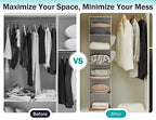 YOUDENOVA Hanging Closet Organizer and Storage, 6-Shelf Closet Hanging Storage Shelves, Light Grey - color: Light Grey
