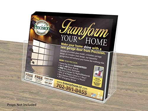 Brochure Holder 11" Wide Catalog or Magazine Bin Clear Acrylic for Counters Space Saving Caddy for Welcome Centers and Schools by Marketing Holders