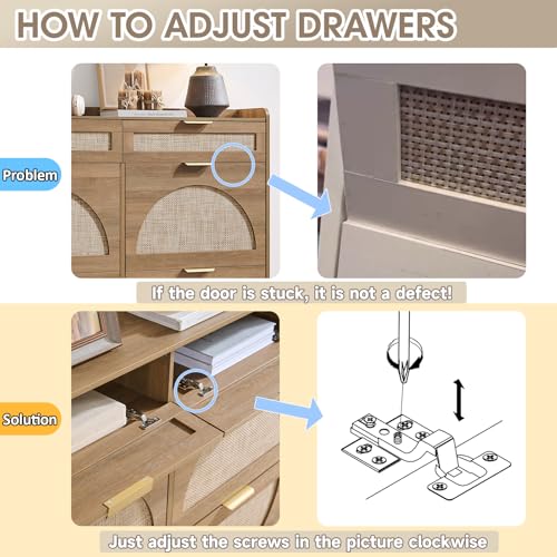 Rattan Shoe Storage Cabinet with 4 Flip Drawers & 2 Drawers, Freestanding Organizer for Front Door Entrance, Hidden Narrow Shoe Rack Cabinet Storage for Entryway, Rustic Oak Rattan - style: 4-Drawers
