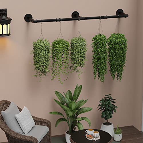 Wall Mounted Clothes Rack 60in, Industrial Pipe Clothing Racks Wall Mount, Heavy Duty Detachable Iron Garment Bar, Saving Space, Multi-Purpose Hanging Rod for Bedroom, Laundry Room, 1 Pack - size: 60.0Inches
