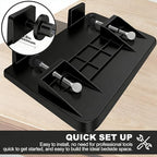 Bedside Shelf, Bed Shelf, Clip on Floating Desk Tray, Dorm Room Essentials Organizer for College Students, Top Bunk Shelf with Storage, Loft Nightstand Decor - Cable Organizer, Black