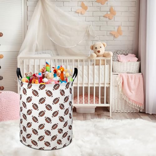 19.7" Football Laundry Basket,Kids Dirty Clothes Laundry Hamper,Waterproof Toys Storage Bin for Boys,Room Decor, Gift Baskets, Baby Nursery Hamper(Rugby) - color: Rugby