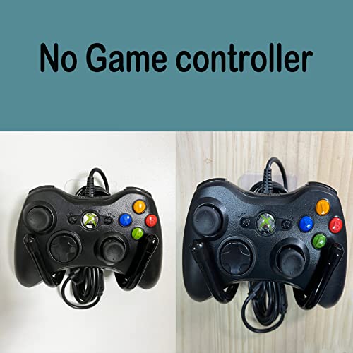 Pmsanzay 3 Pack Universal Self-Adhesive Game Controller Wall Mount Storage Organizer Stand Holder Hanger for Xbox One PS4 Switch Pro Controller,Headphone,Cables,etc - No Drilling, Stick on