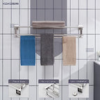 KOKOSIRI Bathroom Towel Rack Towel Holder 32 Inches Bath Towel Shelf with Double Towel Bars Wall Mounted, Polished Chrome Stainless Steel B6005CH-L32 - color: Polished Chrome, size: 32 Inch