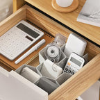 Poeland Drawer Divider Organizer DIY Plastic Grid Honeycomb Drawer Divider Gray 2 Pack - color: Gray(2pack)