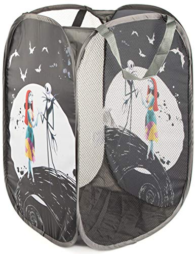 Jay Franco Disney Nightmare Before Christmas Jack & Sally Pop Up Hamper - Mesh Laundry Basket/Bag with Durable Handles (Official Disney Product) - color: Nightmare Before Christmas
