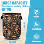 Mushroom Weed Laundry Basket, Laundry Hamper Collapsible Oxford Cloth with Handle Clothes Toy Storage Bin for Bathroom Laundry Room Bedroom 15.7 X 20 Inch - color: Mushroom Weed