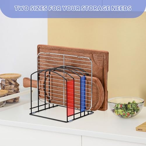 5-Slot Cutting Board Organizer, Bakeware Organizer, and Kitchen Cabinet Organizer for Baking Trays and Cookie Sheets (1pc 5 Slot for two size) - size: 1pc 5 Slots for two size