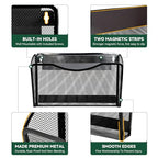 Magnetic File Holder,No Drilling Installation Magnetic File Folder Holder, Magnetic Mail Holder File Organizer for Refrigerat,Whiteboard,Office