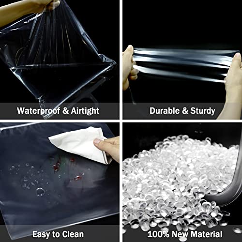 Hanging Storage Bags 24 Pack, Large Hook 10 x 12.5-inch Clear Plastic Bags for Classroom, Library and Pharmacy Use
