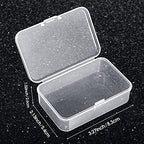 SATINIOR 48 Packs Clear Small Plastic Containers Transparent Storage Box with Hinged Lid for Small Items Crafts Jewelry (3.27x2.13x1.02 Inches) - size: 3.27 x 2.13 x 1.02 in