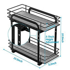 BOIVSHI Spice Rack Organizer for Cabinet, 2 Tier Pull Out Spice Organizer for Cabinet Height Adjustable Heavy Duty Metal Basket for Inside Cabinets & Pantry Closet (5.5''Wx10.5''Dx9.5''H) - size: 2 Tier,5.5''Wx10.5''Dx9.5''H
