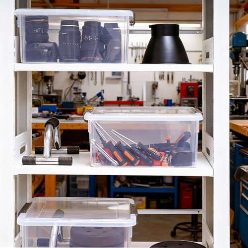 ITYLIFE CITYLIFE 6 Packs 17 QT Plastic Storage Bins with Lids Large Stackable Storage Containers for Organizing Clear Storage Box for Garage, Closet, Classroom, Kitchen - size: 17 Qt. - 6 Packs
