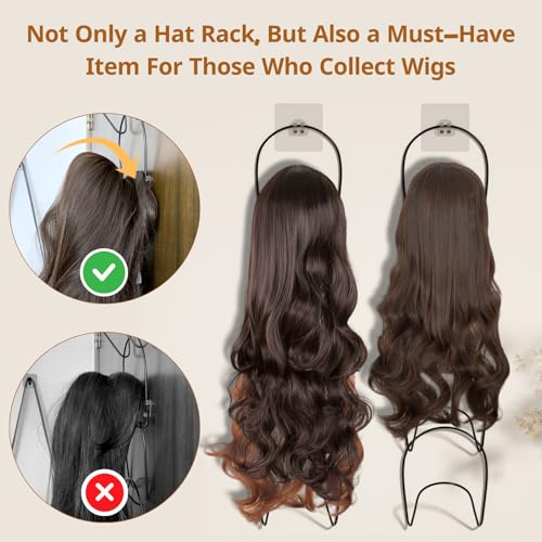 LINFIDITE 15 Pack Hat Rack Hanger Holder Organizer Closet Hanging Baseball Cap Display Storage Rack for Scarves Handbags Towels Clothes Ties Over Door Wall Mounted w Hanging Hook Black - color: 15pcs Black, size: Round Ring