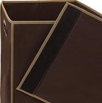Simple Houseware Foldable Laundry Hamper Basket with Lid, Brown - color: Bronze