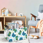 FANKANG Storage Bins,Nursery Hamper Canvas Laundry Basket Foldable with Waterproof PE Coating Storage Baskets for Boys and Girls, Office, Bedroom, Clothes,Toys(Rec-Game ） - color: Rec-Game