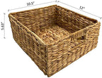 eHemco 3 Tier X-Side Storage Drawer with 3 Wicker Baskets, Teal - color: Teal, size: 14"D x 14"W x 25"H (3 Drawers)