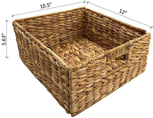 eHemco 3 Tier X-Side Storage Drawer with 3 Wicker Baskets, Teal - color: Teal, size: 14"D x 14"W x 25"H (3 Drawers)