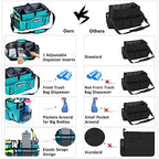 Large Cleaning Supplies Organizer-Cleaning Caddy Organizer With Handles & Shoulder Strap-Cleaning Bags for Cleaning Suppliers-Housekeepers Wearable Cleaning Tote 2023 Upgraded, Teal - color: Teal