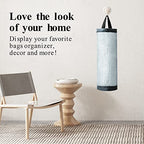 TOGETRUE Plastic Bag Holder, Mesh Grocery Bag Holder Hanging Storage Bag Dispenser (Dark Grey 2 Packs) - color: Dark Grey 2 Packs