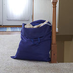 Household Essentials 136-1 Set of 2 Large Laundry Bags with Handles and Drawstring | Blue and Beige - style: 2-Pack