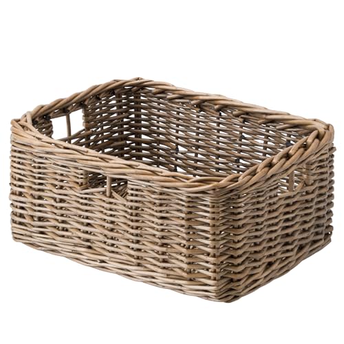 StorageWorks Pantry Baskets, Willow Storage Baskets for Organizing, Shelves, Pantry Organizers and Storage, Light Brown, 15"L x 11"W x 6 ¾"H - color: Willow(Brown), size: 15"L x 11"W x 6 ¾"H