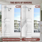 REINHARDT Adjustable Shower Caddy Hanging Rustproof Shower Caddy for Handheld Showerheads, Shower Organizer with Hooks Soap Holder Toothbrush Holder, Anti-Swing Shower Rack Bathroom Accessories, White - color: White