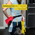 5-Pocket Waterproof Professional Cleaning Apron. Made for Pro Cleaners. Like a Cleaning Caddy Around Your Waist - color: Royal Blue, style: Small
