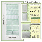 18 Pockets Over the Door Organizer with 4 Kind Pockets,Behind Door Shoes Rack,Back of Closet Storage Organization for Socks,Hat,Underwear,Luggage Packing,Hanging Holder Shelf in Home Dorm,Travel,Green - style: Large-Green: Pack of 1