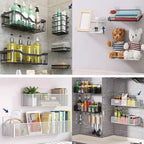 Strong Adhesive Shower Caddy Replacement, 6 Pack No Drill Adhesive Hooks for Bathroom & Kitchen Rack, Holds 40lbs, Waterproof & Transparent Strips for Tile, Glass, Smooth Walls - color: 6 PCS