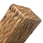 Wicker Bathroom Basket with 3 Compartments, Water Hyacinth Toilet Tank Basket, Woven Storage Box for Bathroom Organizer (16.5 x 5.5 x 3.5 inch) - size: 16.5" x 5.5" x 3.5"
